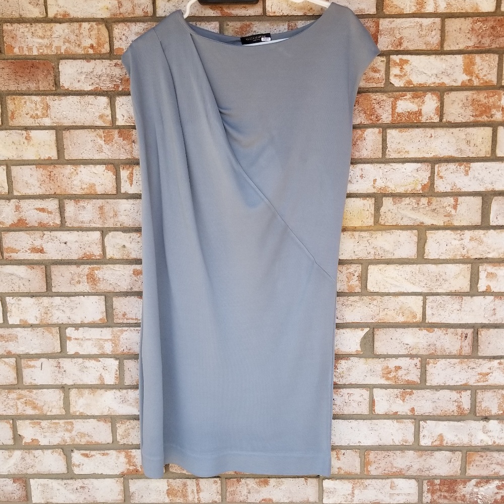 Piazza Sempione Gray Toga Dress Size 6